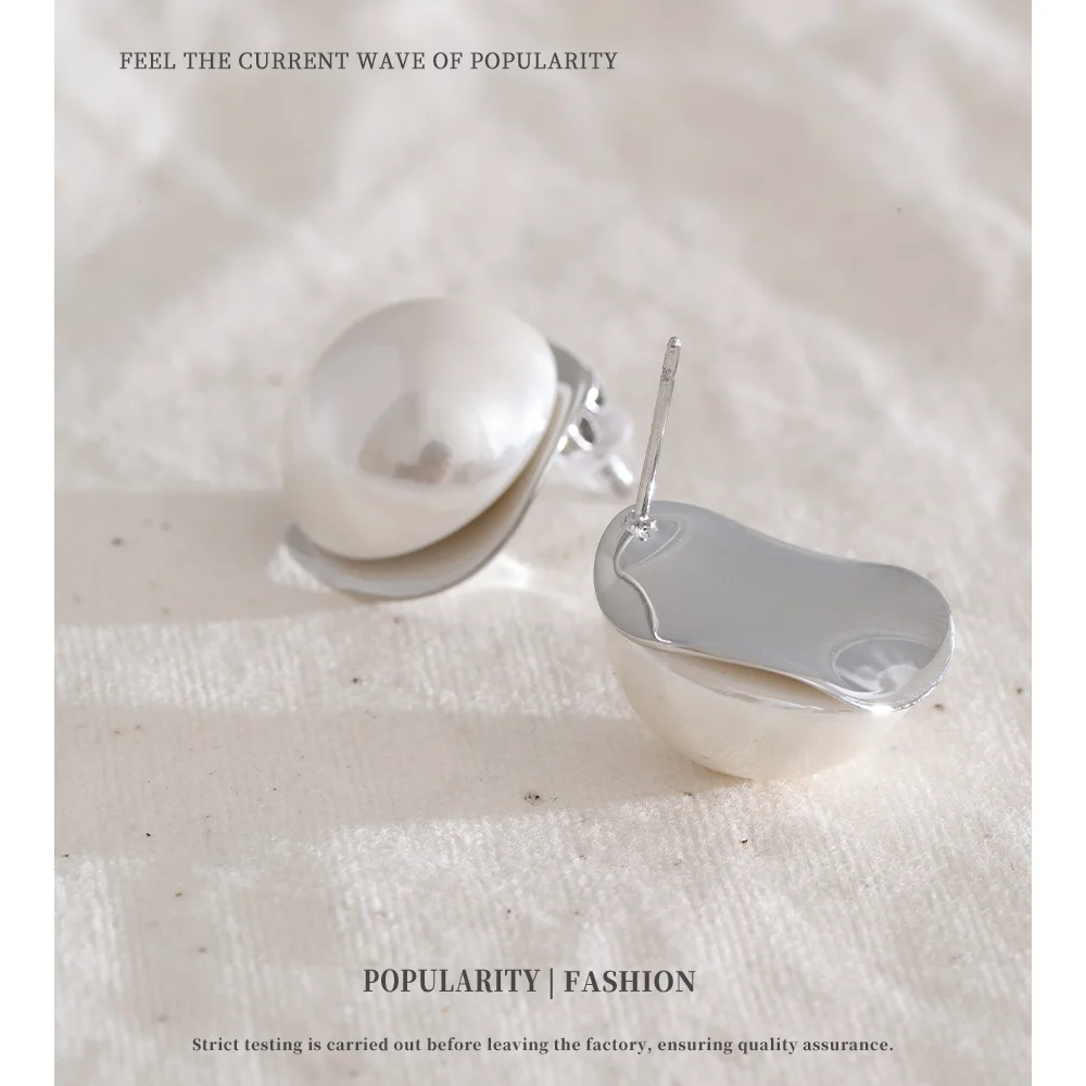 NiNice Stainless Steel Imitation Pearl Earrings with Fashionable Design Selected Jewelry Classic Gift 20 * 20cm