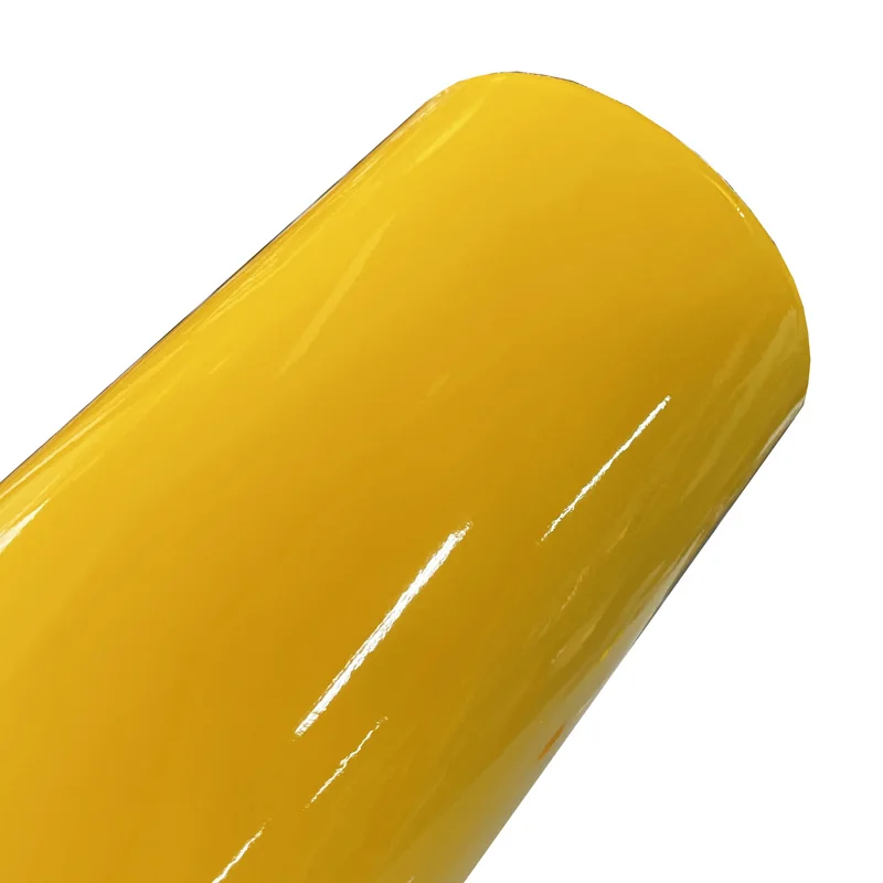 

Глянцевая ярко-желтая виниловая пленка премиум-класса, самоклеящаяся упаковка для автомобильной наклейки