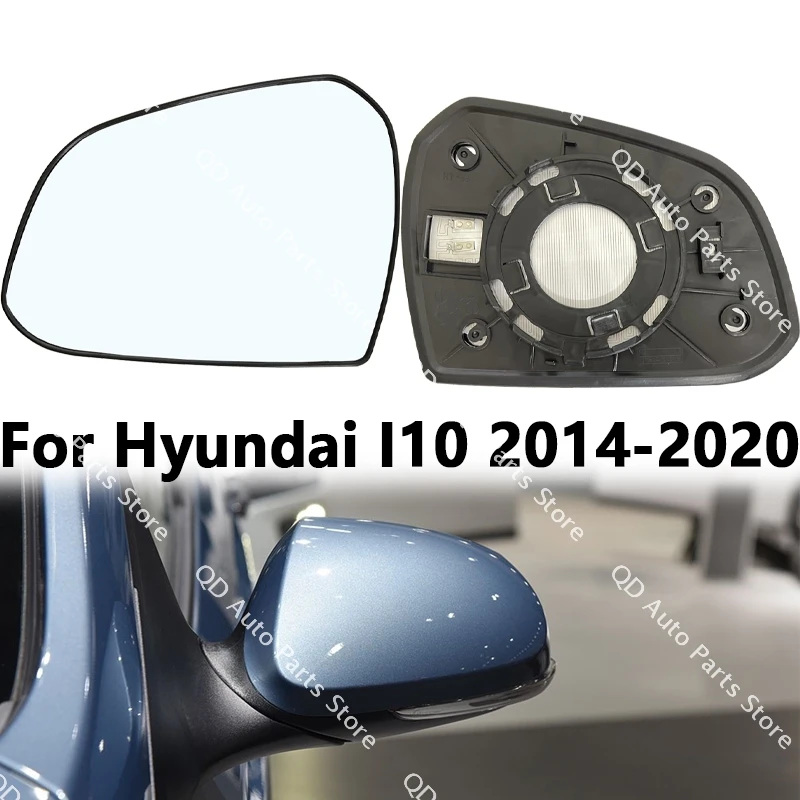 

For Hyundai I10 2014-2020 Car Accessories Rearview Mirror Lenses Exterior Side Reflective Glass With Heated 87611B4000 876214000