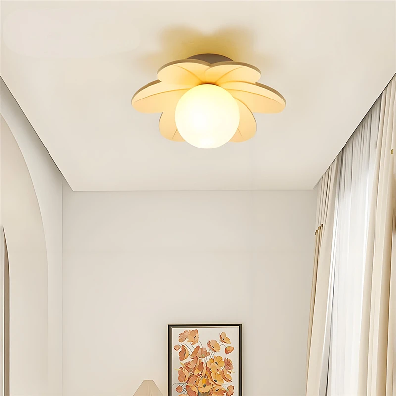 Petals Living Room Ceiling Lamp Hallway Porch Stair Chandelier Ceiling Lights Wall Sconce Resin Flower Wall Lmap Indoor Decor