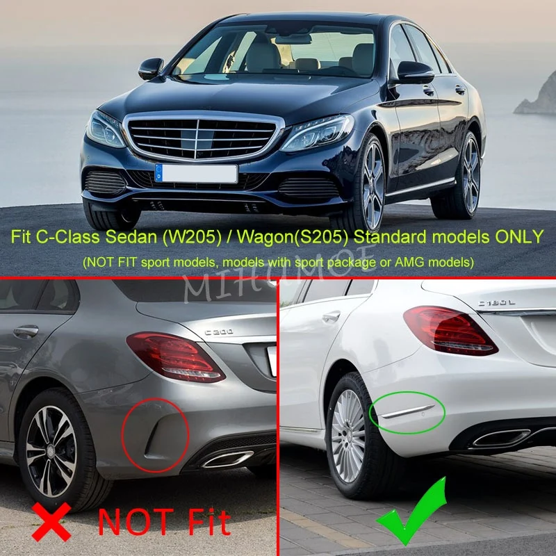 메르세데스 C 클래스 세단 왜건 W205 S205 2015-2021 용 플랩, 스플래시 가드 휠 머드가드, 자동차 액세서리