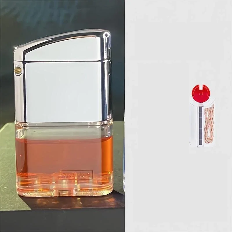 New Internet Celebrity Windproof THE ONE Galaxy Kerosene Lighter with Transparent Visible Oil Tank Available for Wholesale