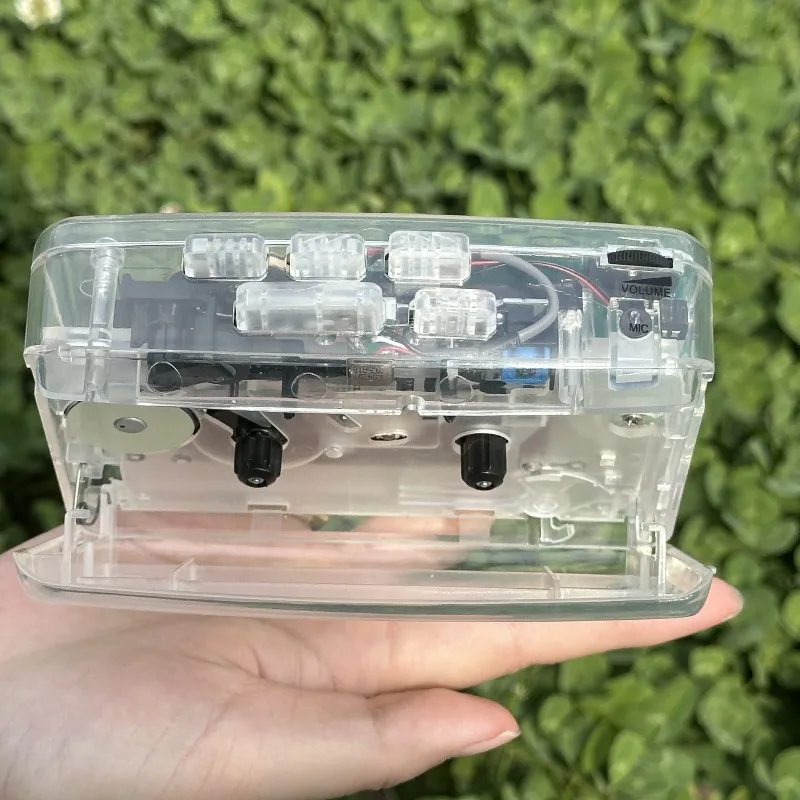 Cassette Player Portable New Color UO Transparent Tape Player Walkman Player Free Earphones Clear Tech Retro Nostalgia MP3