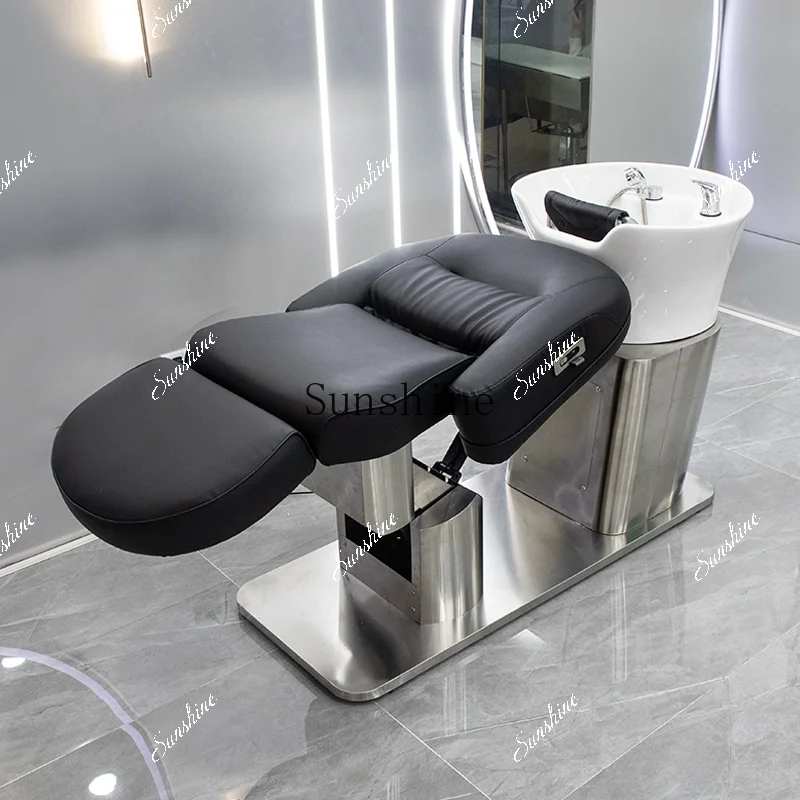 FT  High-end electric half-lying flush bed, special beauty ceramic basin for barber shop and hair salon