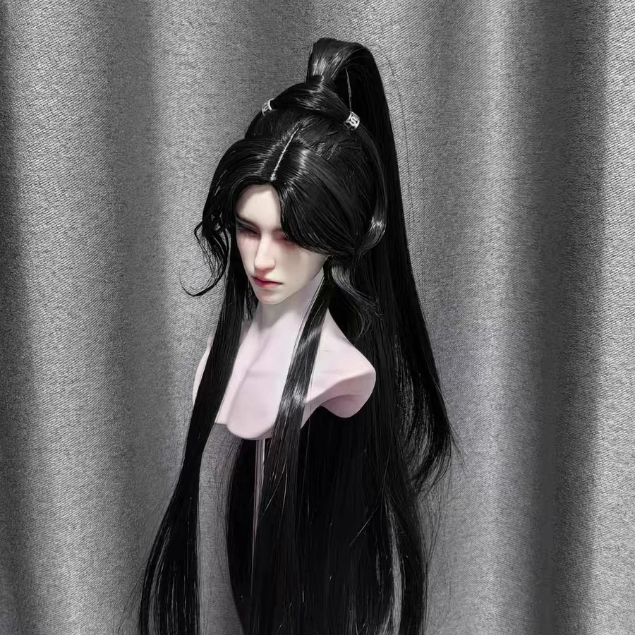 

1/3 Scale BJD Wigs Ancient Costume Hanfu Vintage Long Hair Styling Samurai Wig For SD13 SSDF ID75 Uncle Doll Accessories A2178