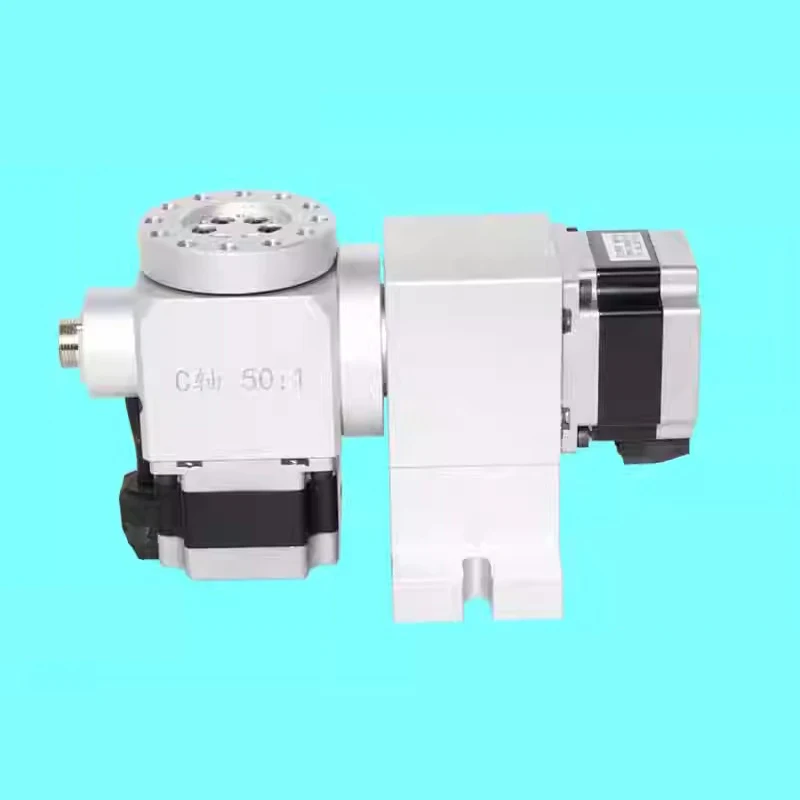 CNC 4th Fourth 5th Fifth A B Rotary axis Harmonic drive reducer dividing head Speed ratio 50:1 CNC dividing head