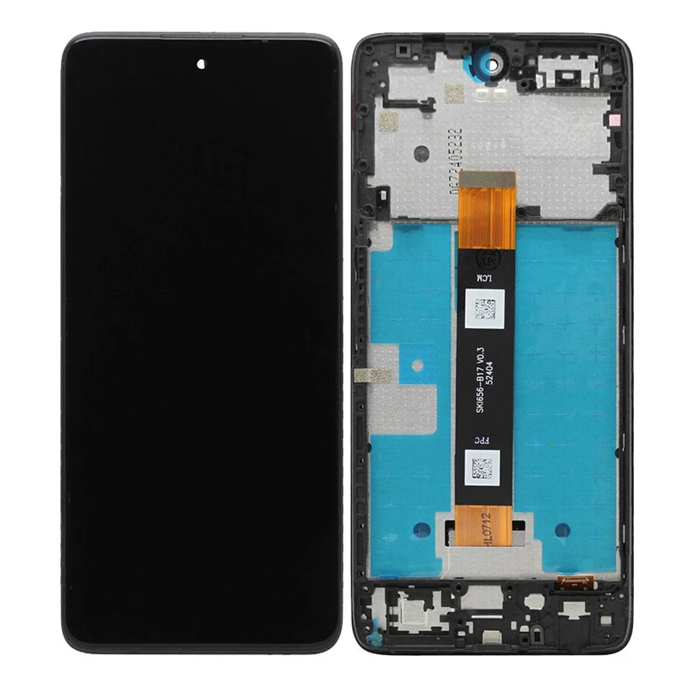 tcl-50-xe-nxtpaper-5g-t614j-t614ws-グレードb-lcdスクリーンとデジタイザーアセンブリ-フレーム部品、光沢スクリーン（ロゴなし）用