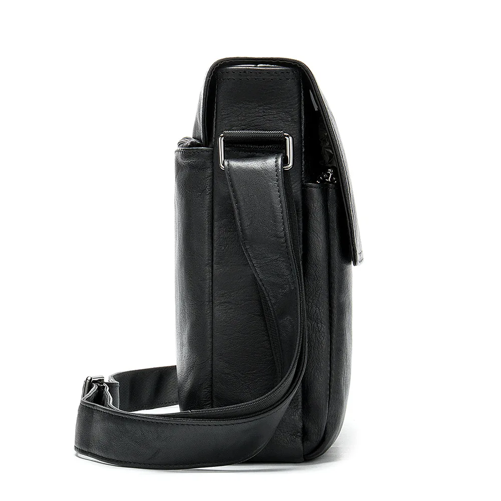 100% حقيبة كتف جلدية للرجال حقيبة جلد طبيعي أسود للرجال مصمم حقائب جلدية حقائب ساعي مموهة حقائب اليد