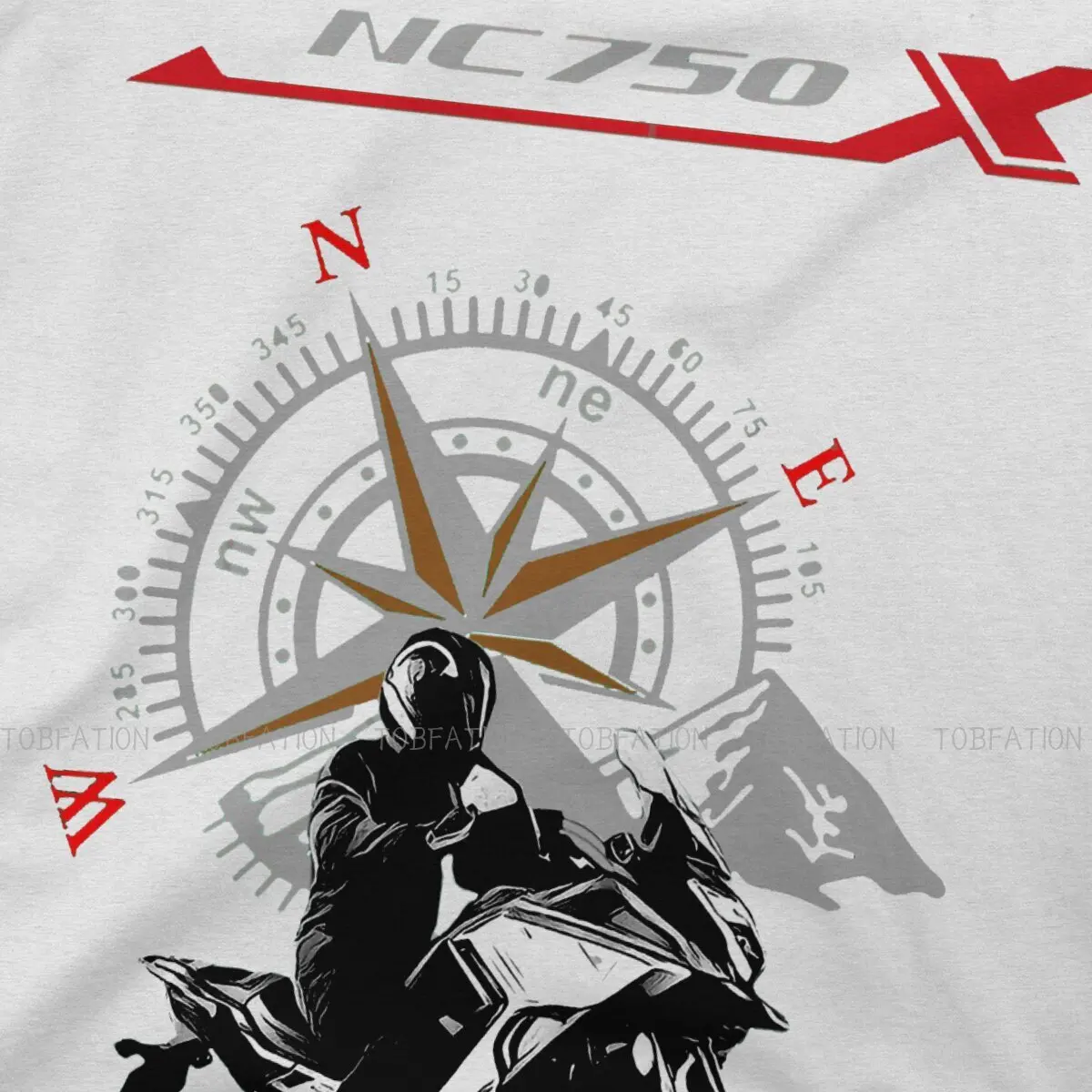 NC750  Adventure Motorcycle Tour T Shirt Vintage Grunge Large O-Neck TShirt Top sell  Harajuku Men\'s Clothes 