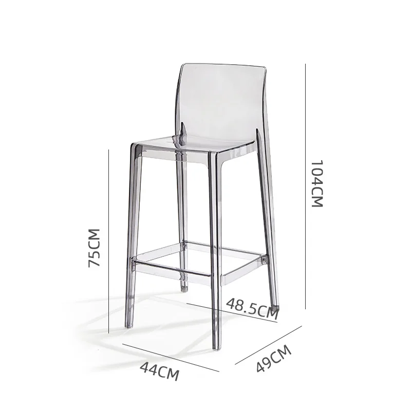 

Acrylic transparent bar chair Internet celebrity home high stool Modern, simple high chair Nordic style