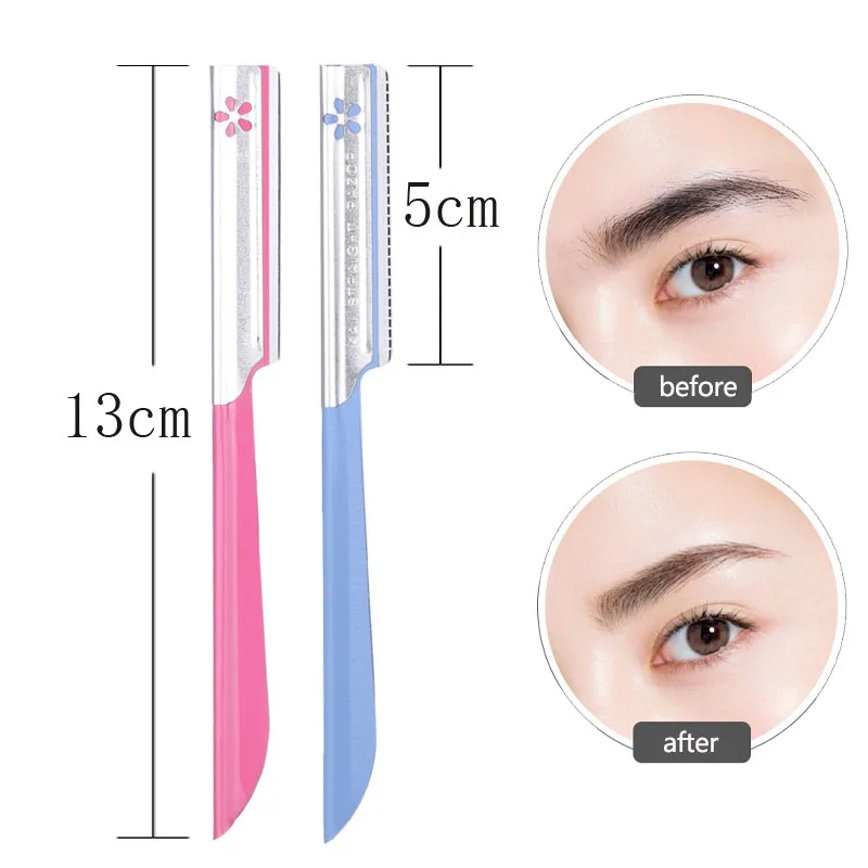 Alwafore Five Pieces Of Decorative Eyebrow Knife Unisex Makeup Tool Anti-scratch Beginner Safe Type Manual Eyebrow Scraper