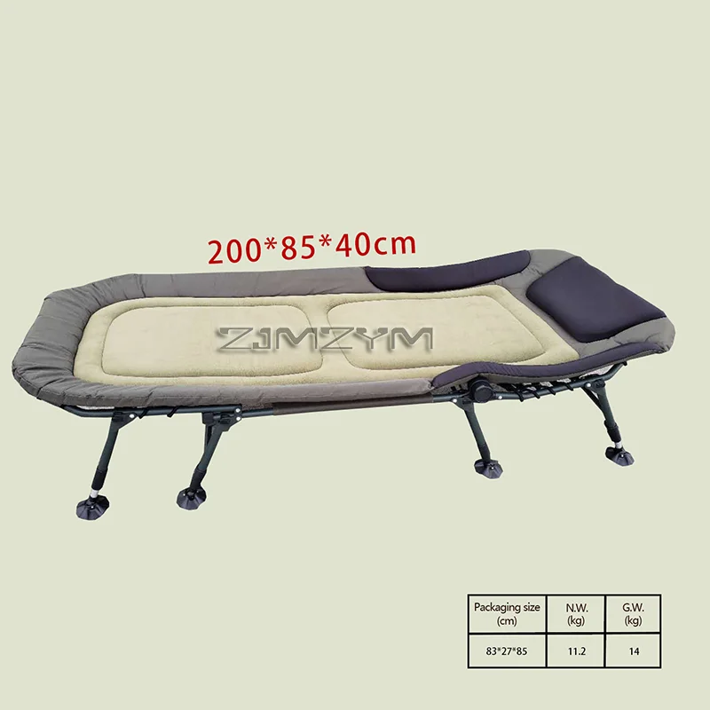 سرير قابل للطي كرسي مكتب واحد منزلي للتخييم سرير قيلولة محمول تصميم بسيط لفراوح الغداء، كرسي صالة #5