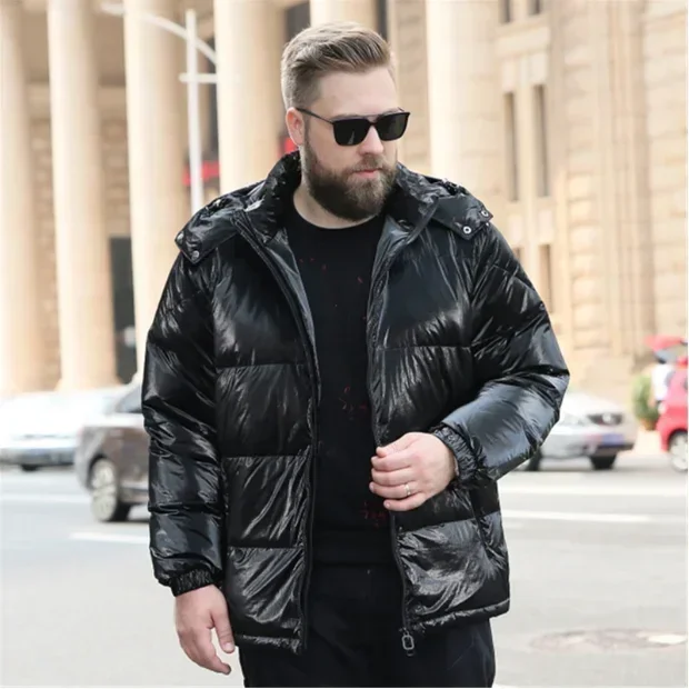 Winter new large size men\'s down jacket stand collar lengthened over the knee warm coat winter down jacket size 10XL