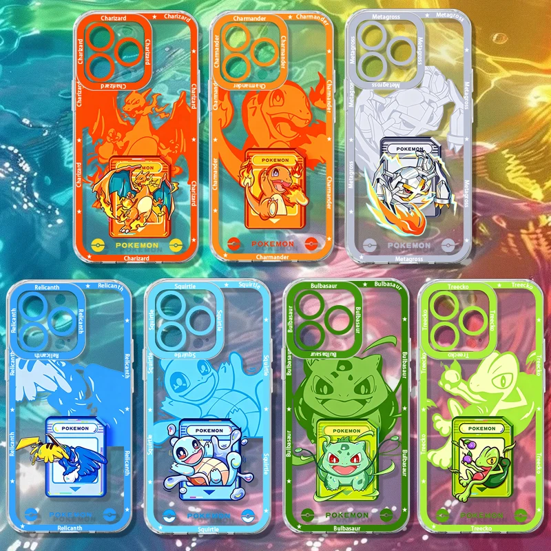 Cartoon Anime P-Pokemon Phone Case For Samsung Galaxy S25 Edge S23 S22 S21 S24 Ultra Plus FE A56 A26 A36 5G A16 A06 4G A17 A07