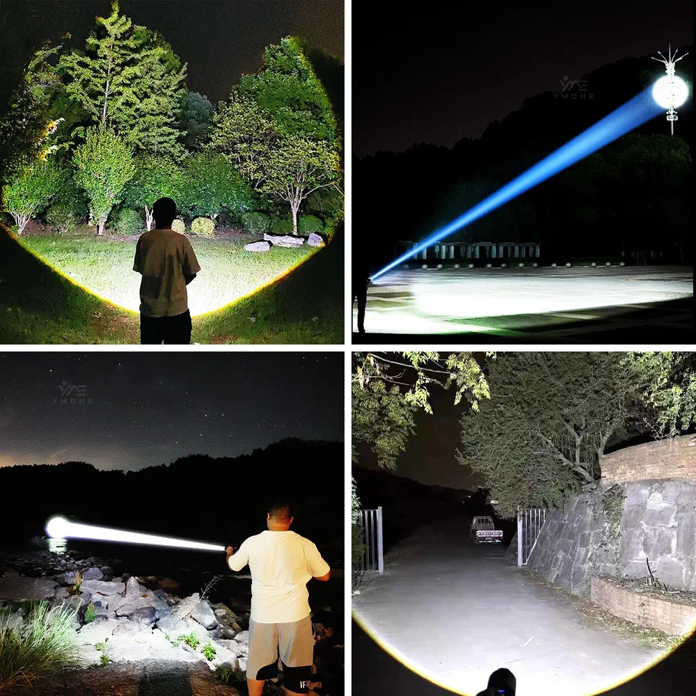 7800mAh Battery USB Rechargeable LED Flashlights 4999LM Super Bright Flashlight 30W High Power Torch Lamp Hiking Camping Lantern