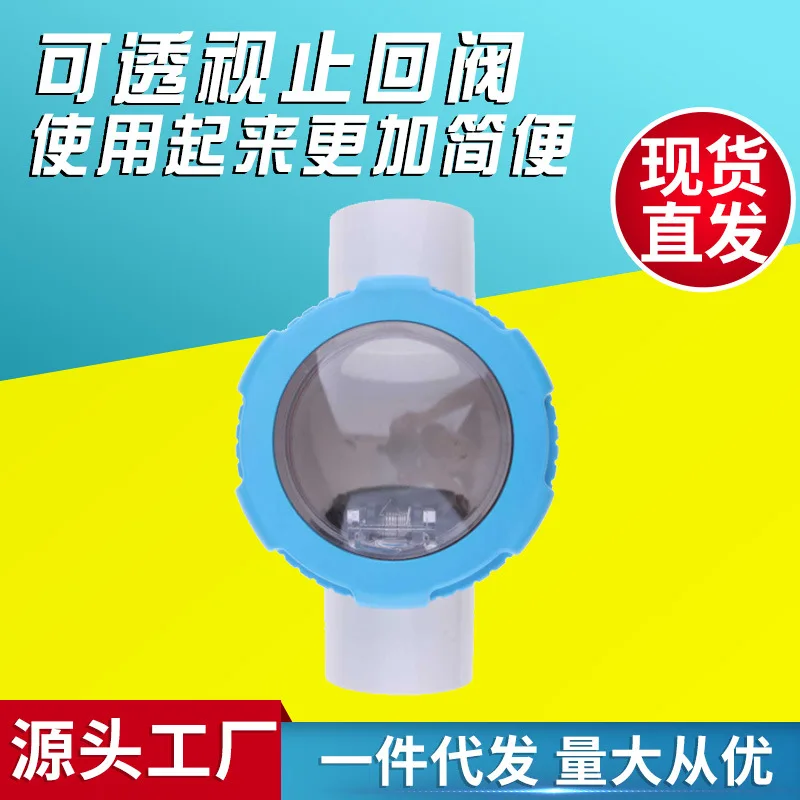 PVC Pool Check Valve 2 Inch Visual Swing Valve For Swimming Pool Circulation Filtration Equipment