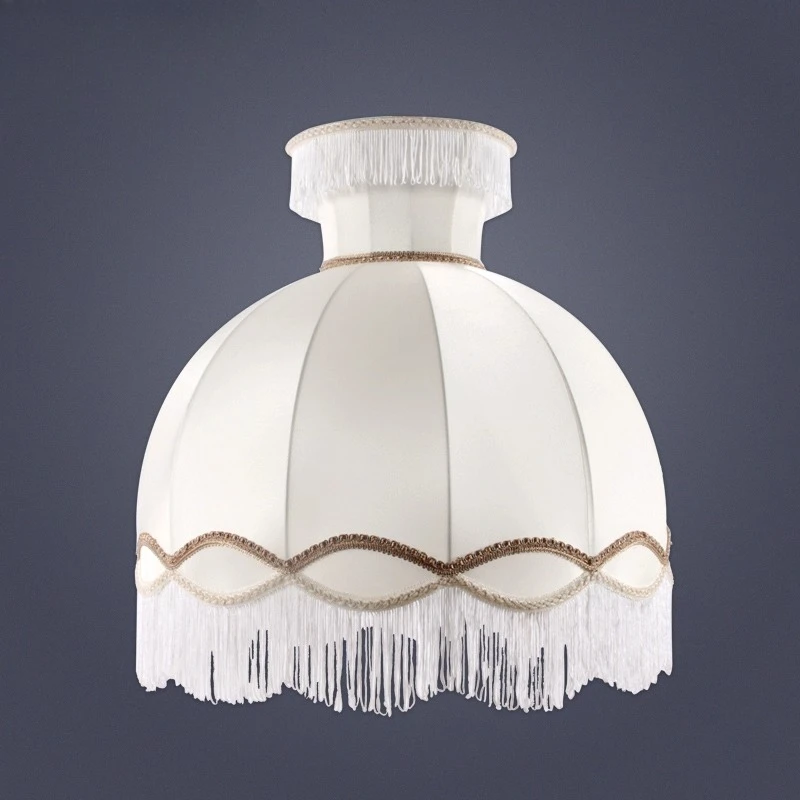 

Modern high-grade elastic cloth table lamp shade floor lamps, beige fringed lace fabric lampshade