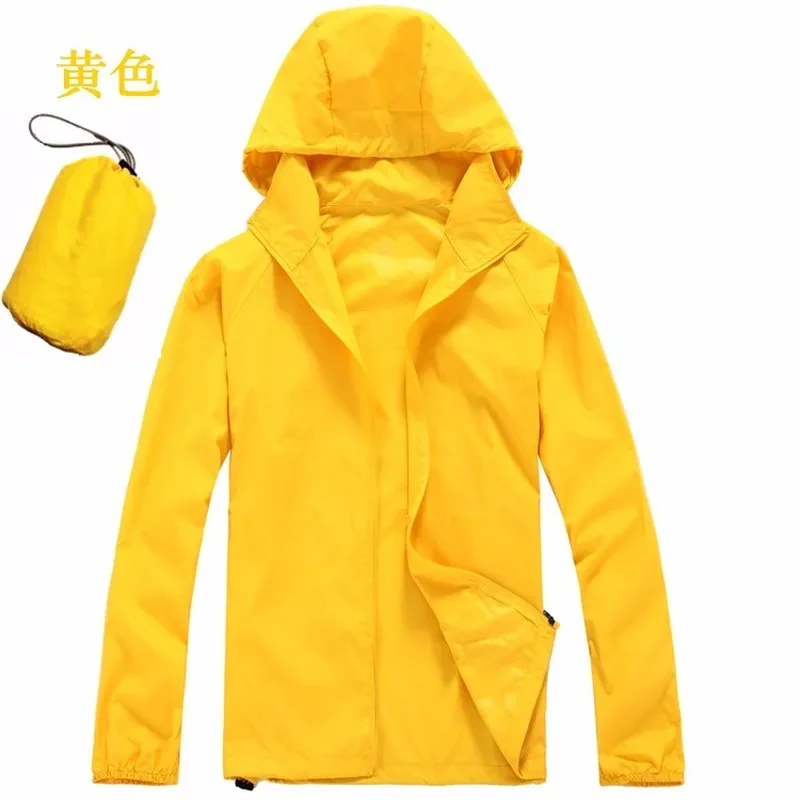 Outdoor Sport Windbreaker Thin Coat Unisex Waterproof Quick Dry Basic Jacket Sun Protection Ultra-light Hooded Jackets Men Women