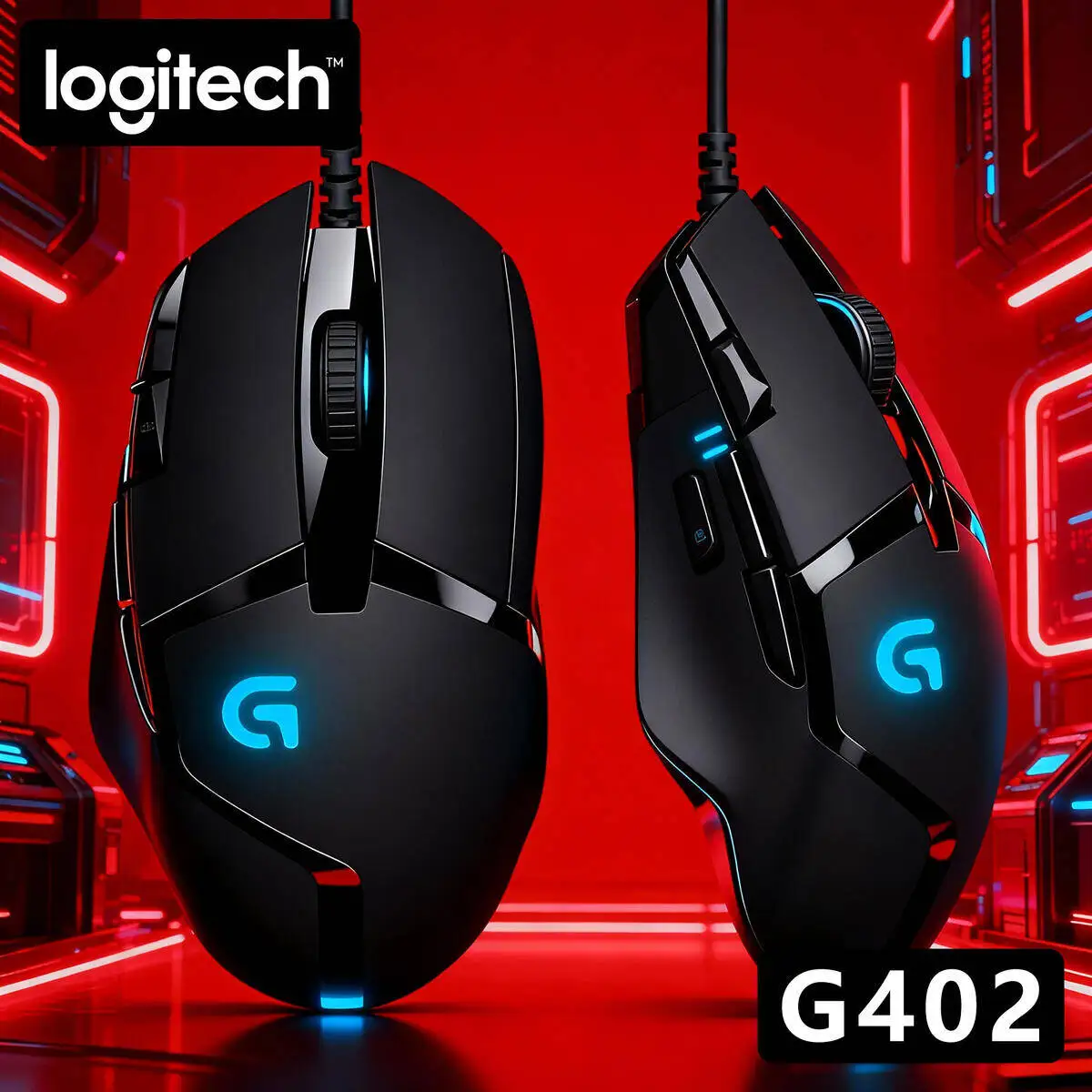 

Logitech G402 Wired FPS Gaming Mouse, 4000 DPI, 8 Customizable Buttons, Fusion Engine, 1ms Response, 500 IPS, Windows