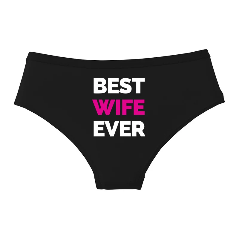 BEST WIFE EVER Letters, bragas sexis para mujer, ropa interior femenina cómoda, bragas sin costuras, calzoncillos calientes, lencería, calzoncillos para mujer