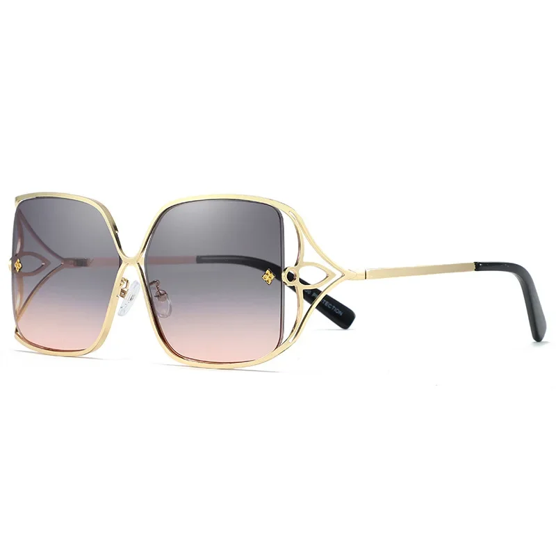 موضة جديدة المتضخم النظارات الشمسية النساء إطار كبير شعبية الفاخرة العلامة التجارية مصمم ظلال نظارات شمسية Oculos دي سول Feminino Gafas #3