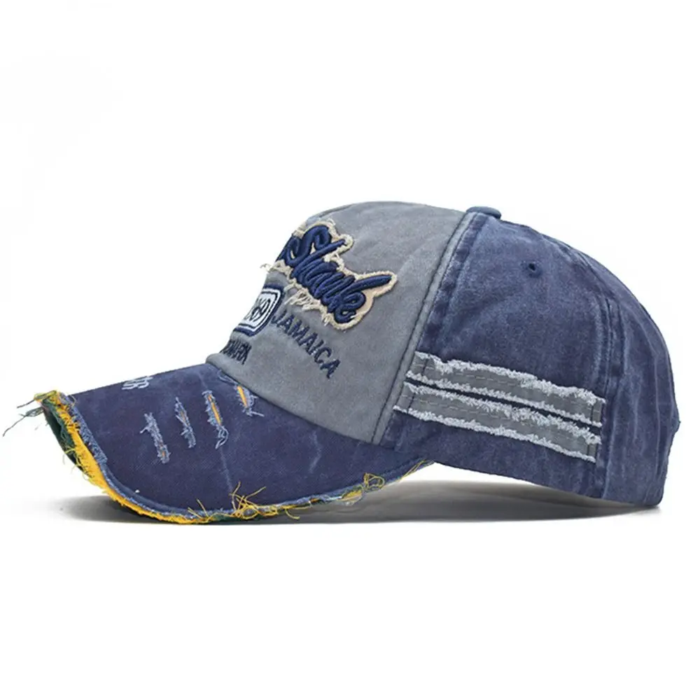 Outdoor Sports WASHED DENIM Vintage Embroidery Baseball Caps Baseball Hats Sunscreen Hats Distressed Faded Cap