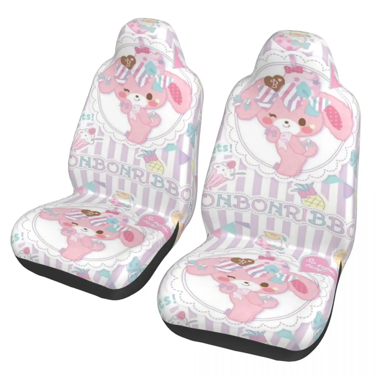 

Чехол на автомобильное сиденье Bonbonribbon с милой лентой, прочные чехлы на сиденья, набор из 2 шт., универсальный, подходит для грузовых автомобилей, седанов