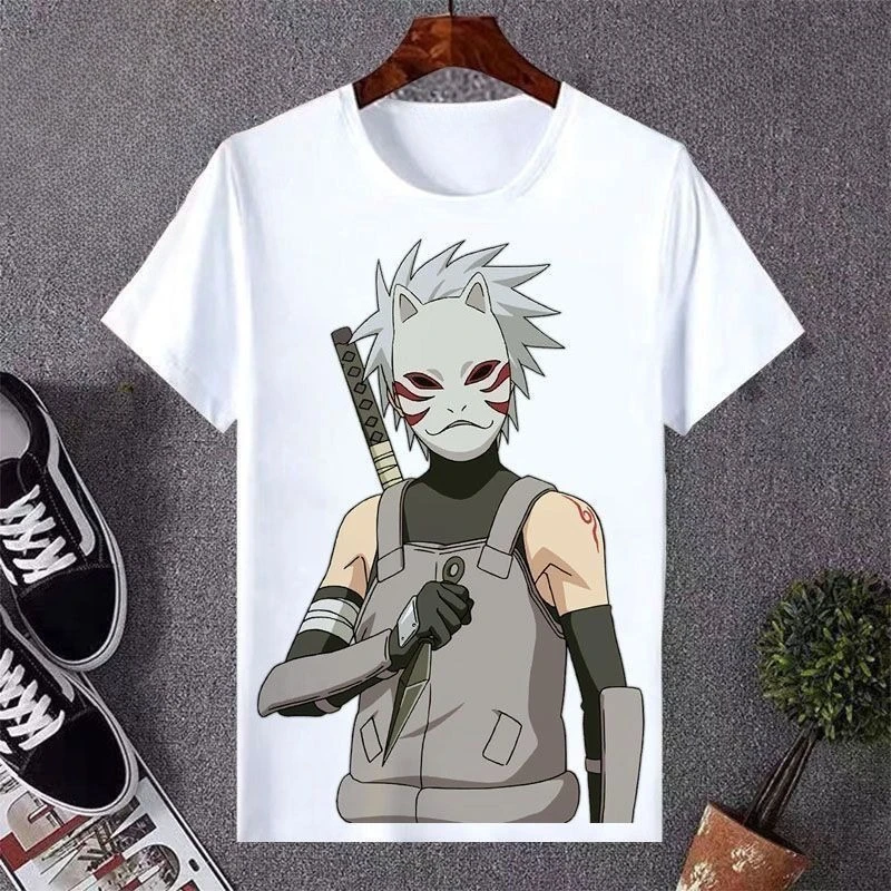 

Naruto 3D T-shirt Clothing Accessories for Men and Women Summer Student Second-dimensional Loose Anime Short Sleeve Minatochiha