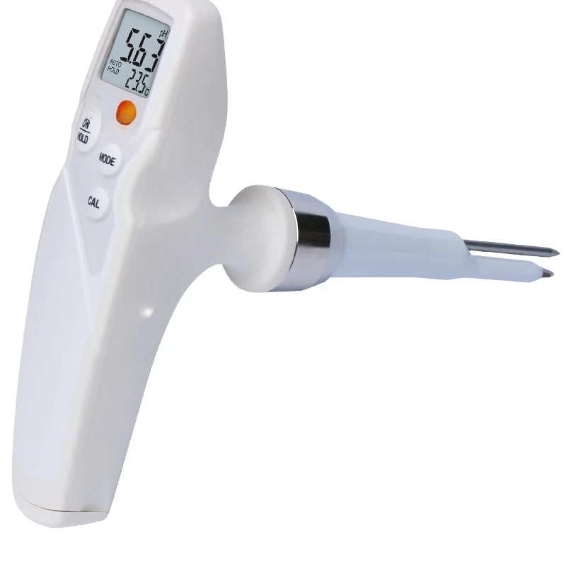 Immersion food pH meter thermometer semi-solid meat