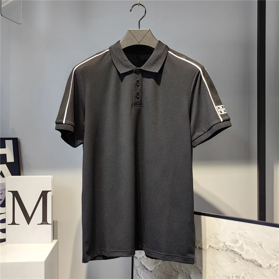 

Original Design Men's ort Sve irt Summer New Arrival Trendy T-irt Weave Band Splicing Cotton Blend Faion Urban