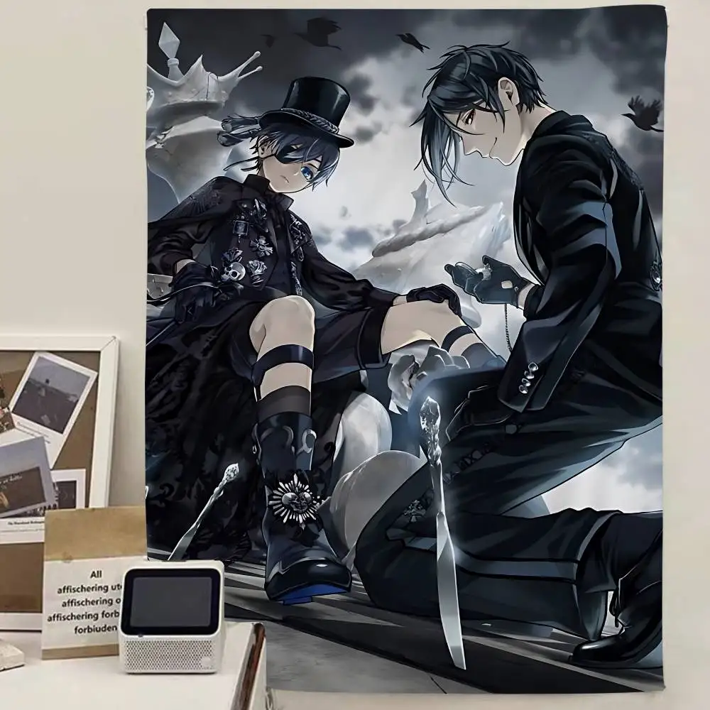 Manga Series Black Butlers Hanging Bohemian Tapestry Hanging Tarot Hippie Wall Rugs Dorm Japanese Tapestry