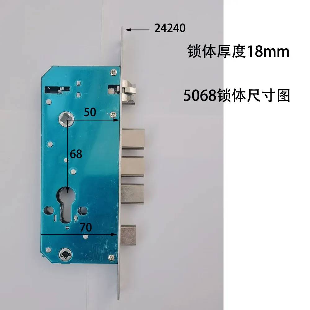 Stainless Steel 68 * 50 Series Lock Plastic Steel Aluminum Alloy Flat Door Lock Body Excluding Keys Fingerprint Lock Exclusive