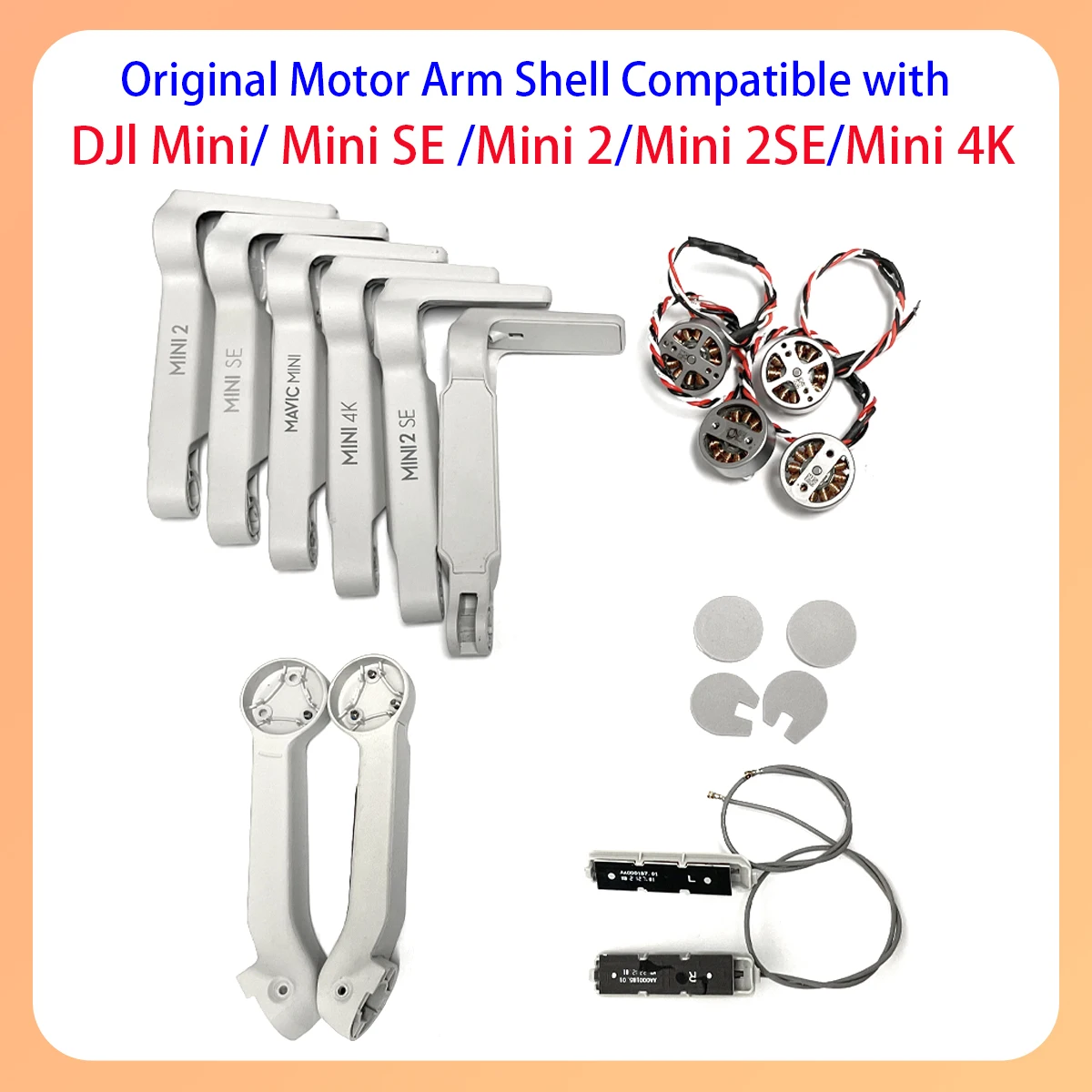 

Original min2/2SE/4K/MIN1/SE front and rear left and right arm shell antenna motors suitable for DJI min2 series
