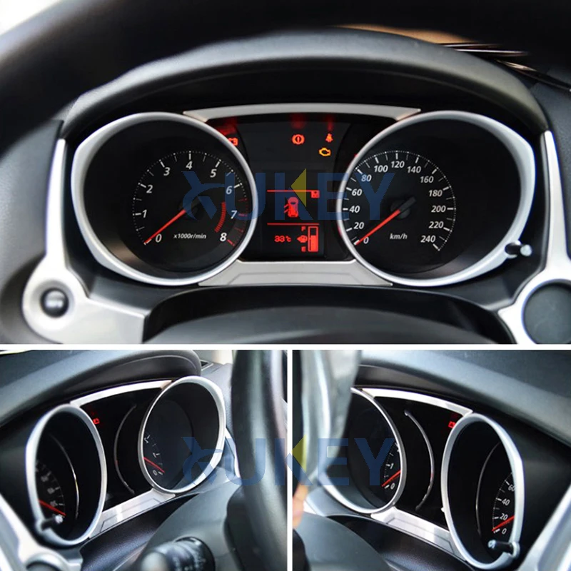 For Mitsubishi ASX Outlander Sport RVR 2011 2012 2013 2014 2015 Chrome Instrument Gauge Panel Cover Dashboard Trim Garnish Strip