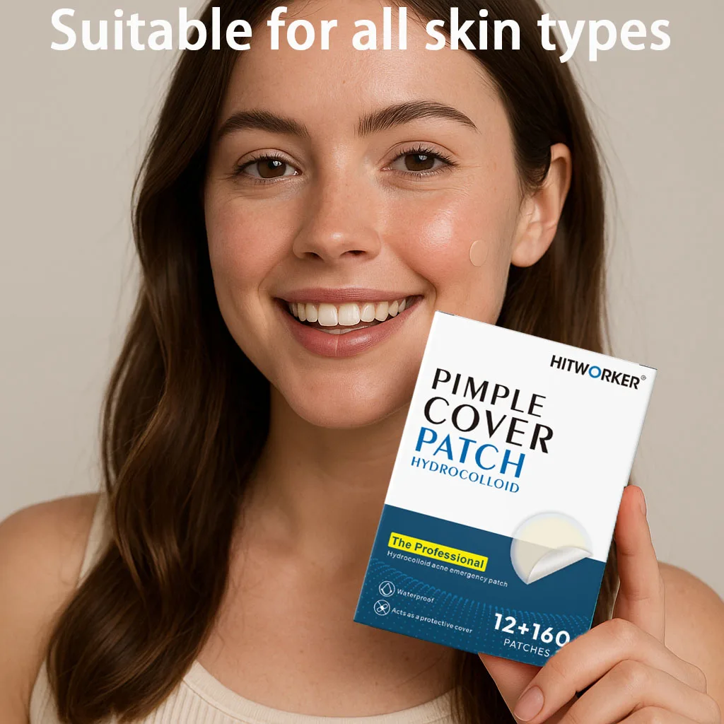 172PCS Invisible Waterproof Hydrocolloid Acne Patch for Facial Cleansing Care Essence Tool Accessory Suitable for All Skin Types