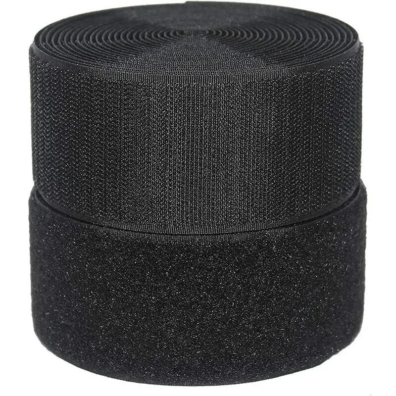 50mm 5Meters Sew on Hook And Loop Straps Non-Adhesive Fastener Tape Back Nylon Strips Fabric Velcros Fastener Sewing Accessories