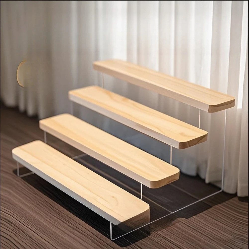 Acrylic display rack, desktop storage rack, cosmetics display rack, Le Master Office, stepped layered display rack