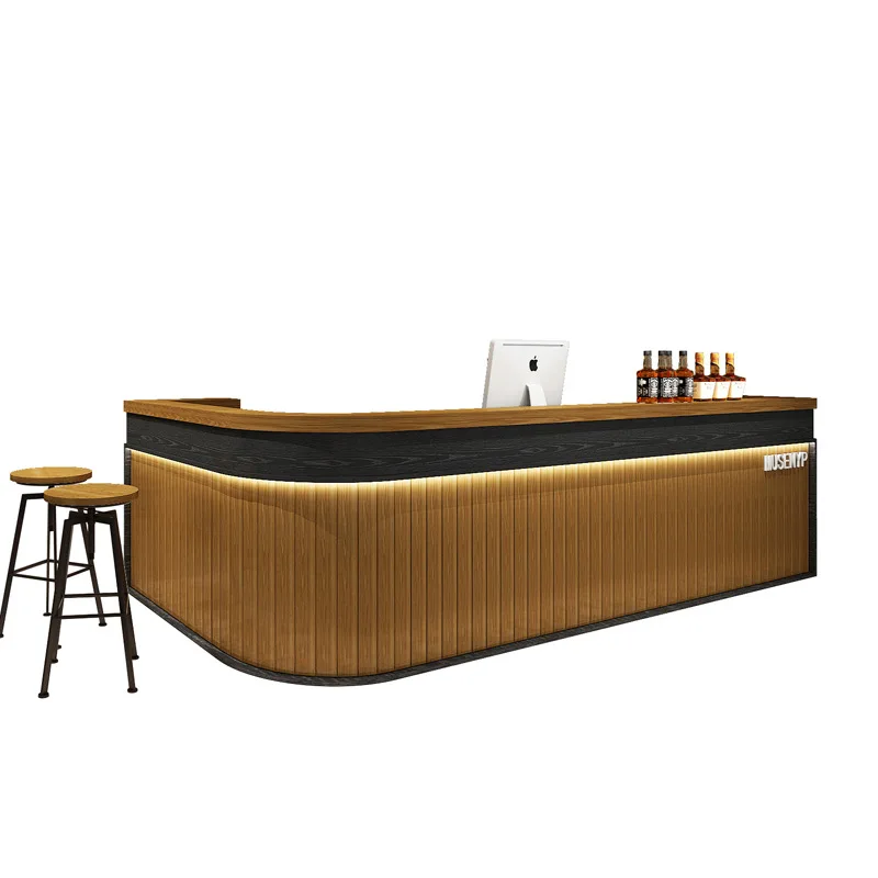 

Retro industrial style checkout page restaurant barbecue restaurant bar milk tea shop arc bar corner counter