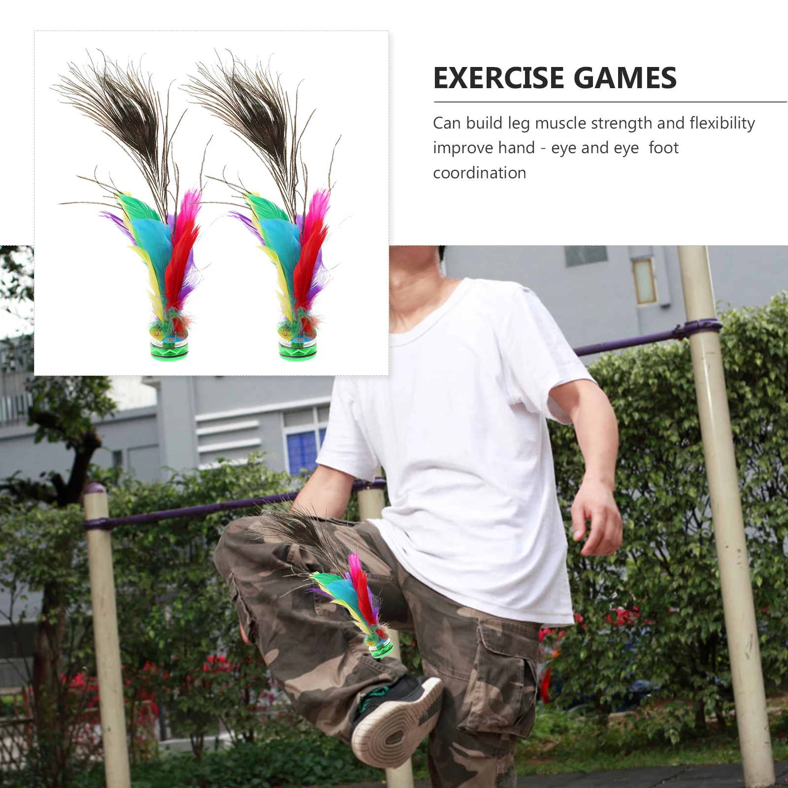 4 Pcs Shuttlecock Lightweight Jianzi Kids Toys Sports Large Game Iron Exercise Outdoor Attractive