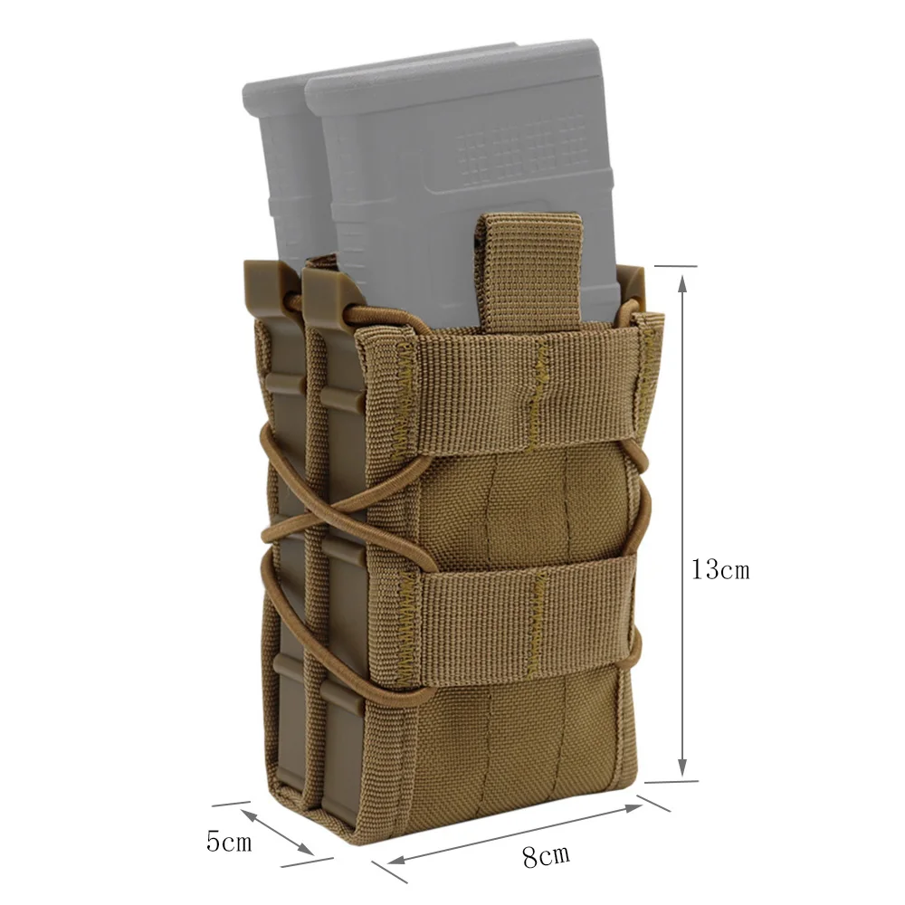 5.56/7.62 Double Magazine Pouch Tactical AK AR M4 AR15 Mag Pouch Rifle Molle Mag Holster Pouch per caccia softair