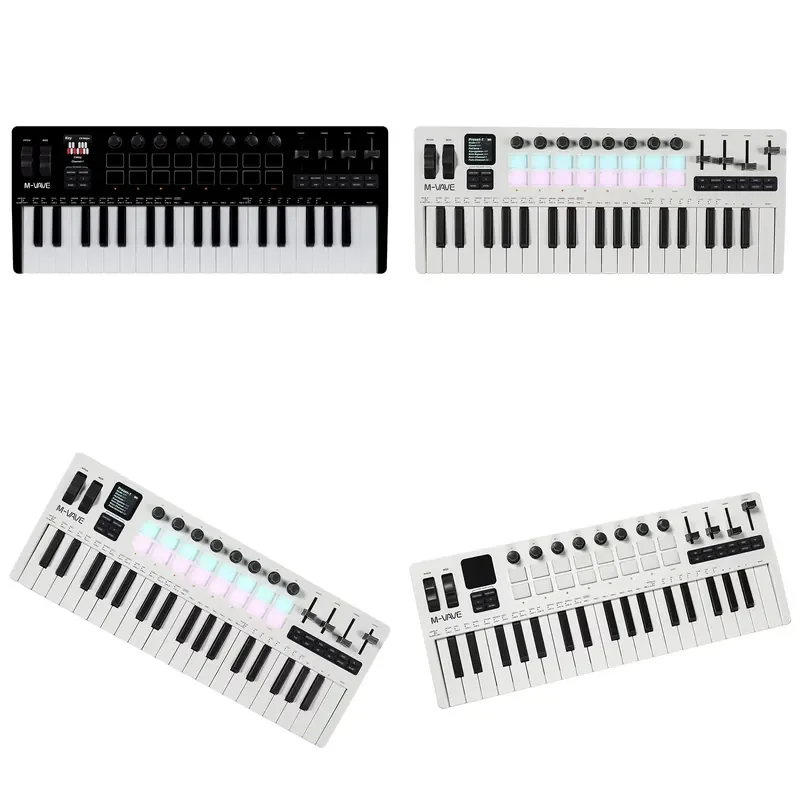2026 Professional Portable Digital Rechargeable 37 Keys MIDI Keyboard Synthesizer for Studio Music Arrangement