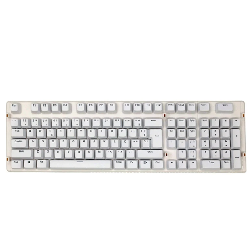 Portuguese Keycaps for Mechanical Keyboard Compatible with MX Switches Double Shot Support Led Lighting Key caps OEM Profile