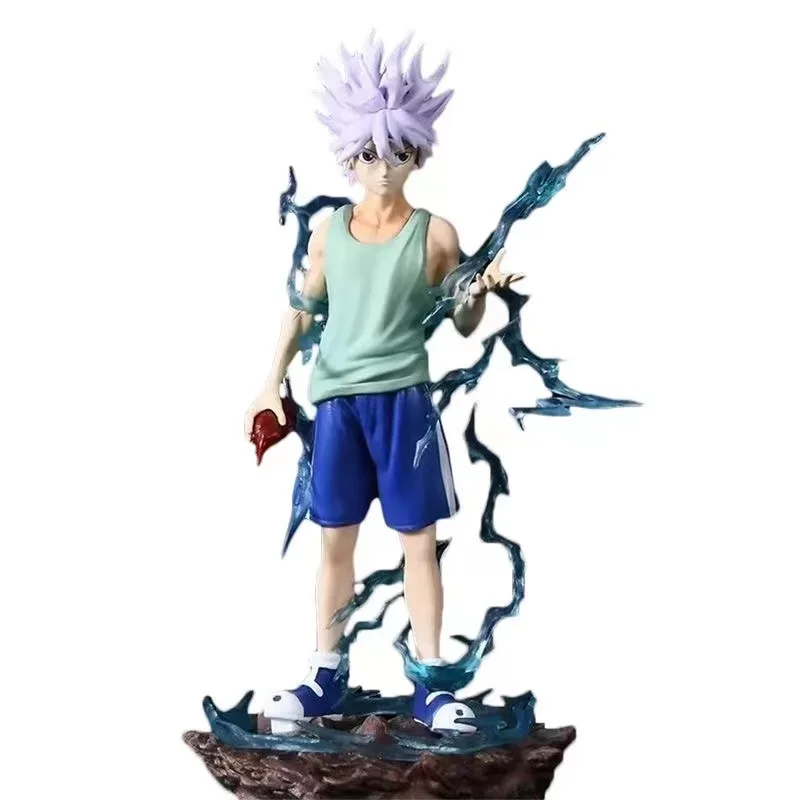 Figura de acción de Hunter X Hunter Killua Zoldyck, modelo de PVC, estatua de decoración, juguete de colección, regalo para niños, 22cm