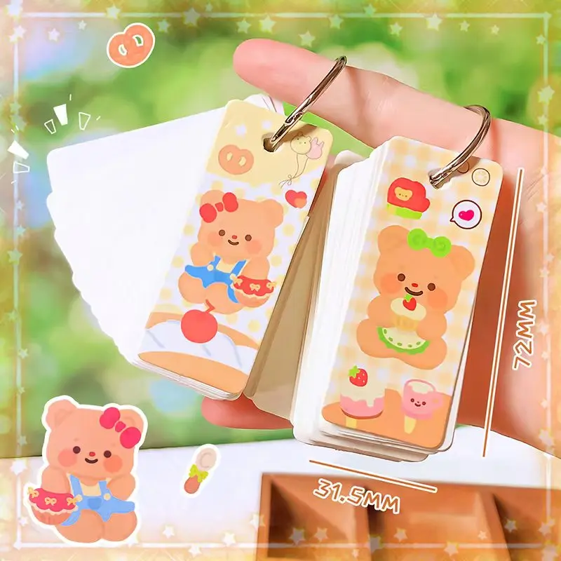 Mini Draagbare Notebook Kawaii Kantoorartikelen Kantooraccessoires Schoolbenodigdheden Kleine Notitieblok Voor Dagelijkse Notities Beer Memo Pads