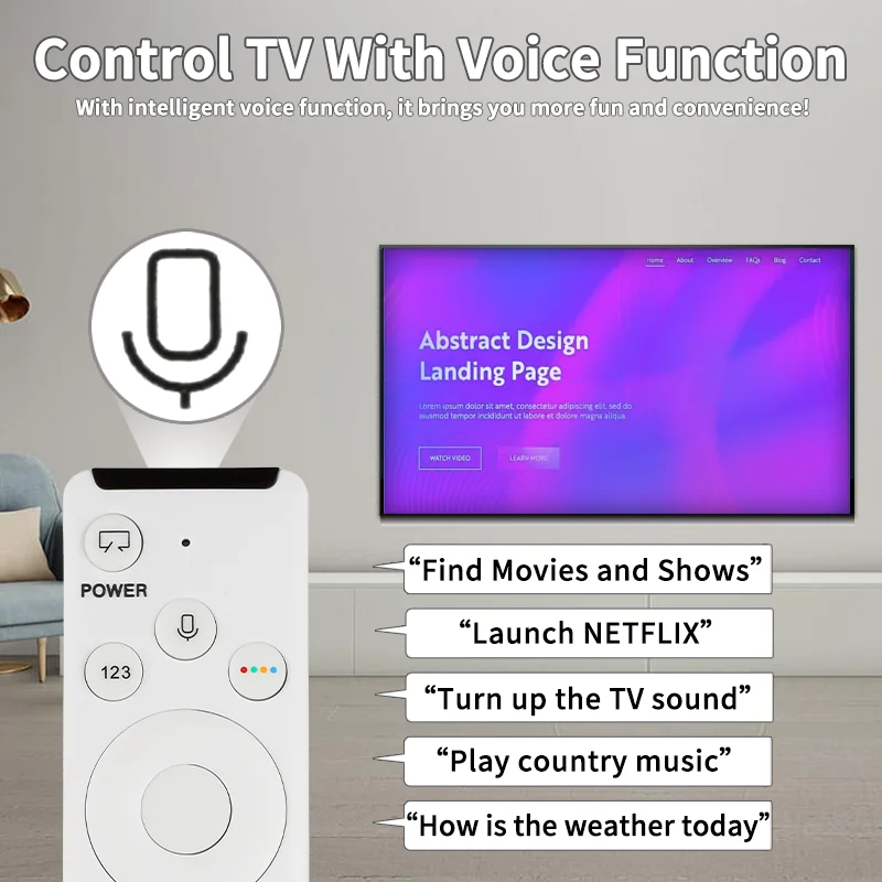 BN59-01330H لاستبدال جهاز التحكم عن بعد الصوتي من سامسونج مع أزرار NETFLIX PrimeVideo، لتلفزيون Samsung الذكي QN75LS03TAFXZA #2