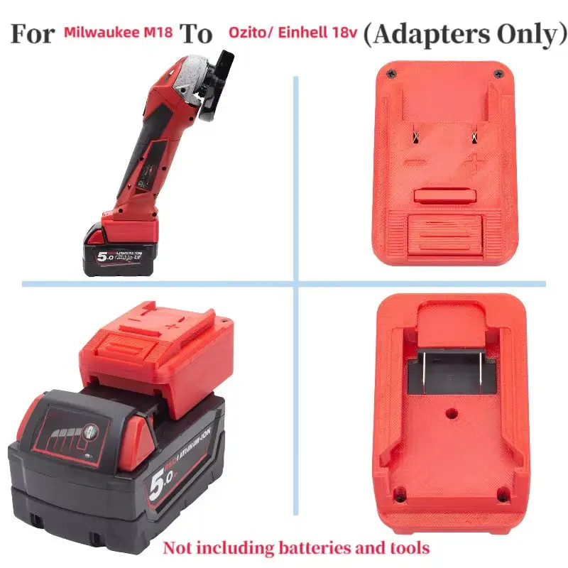 Adaptador de batería para Milwaukee M18, convertidor de litio para Einhell, convertidor de herramientas OZITO (solo adaptador)