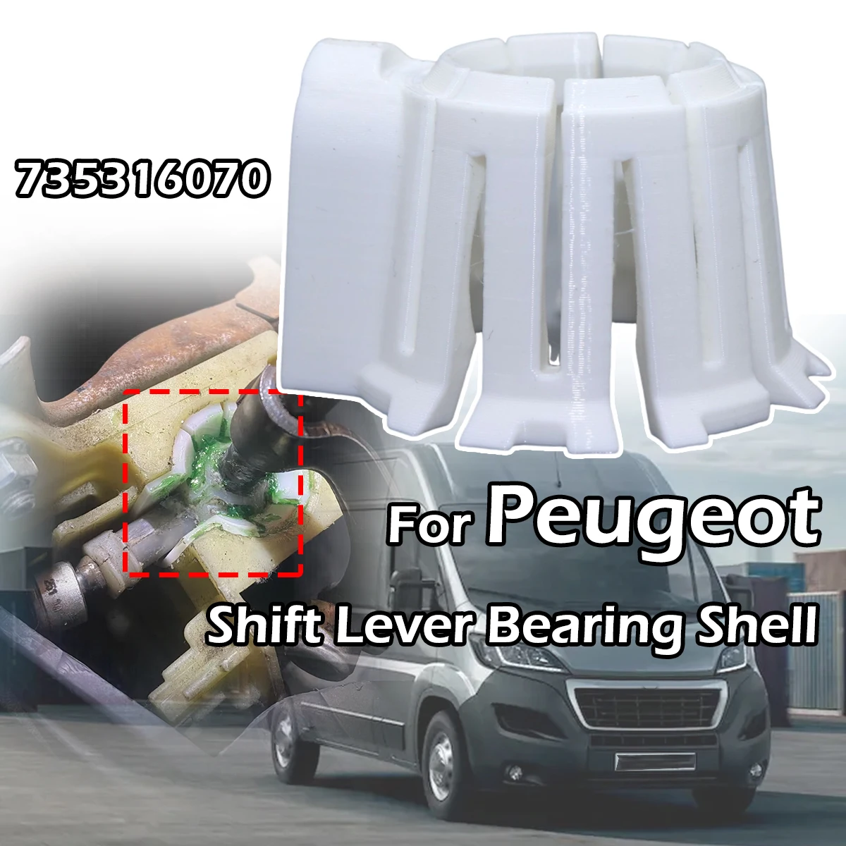 For Peugeot Bipper Boxer 2 3 290 Gear Linkage Selector Bushing Shifter Bearing Shell Gearstick Lever Rod bush Car Repair parts