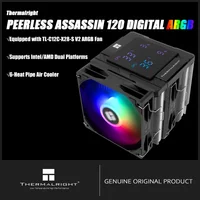 Thermalright Peerless Assassin 120 ARGB Digital negro CPU enfriador de aire compatible con LGA1851/1700/115X/1200/AMD AM4/AM5