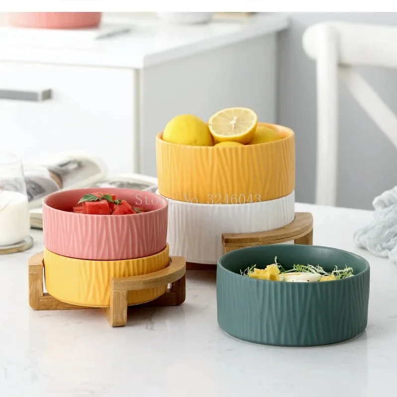 tree pattern noodle Dessert Household Ceramic Tableware Set