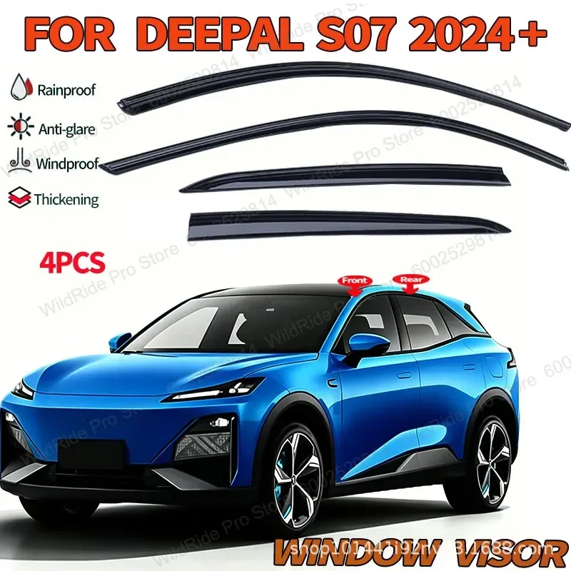 for Changan Deep Blue S7 S07 2023 to present borderless car window rain eyebrow weather block rain shield wholesale